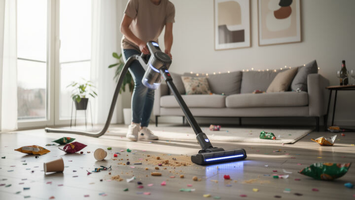 Comment nettoyer rapidement après une fête avec un aspirateur puissant 1 découvrez nos astuces pour nettoyer rapidement après une fête grâce à un aspirateur puissant, et retrouvez une maison propre en un rien de temps.