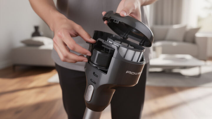 découvrez comment accéder facilement au filtre de votre aspirateur balai rowenta pour l'entretenir et prolonger sa durée de vie.