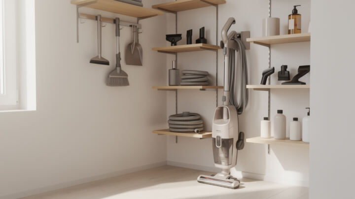 découvrez des astuces pratiques pour optimiser le rangement de votre aspirateur dans un petit espace et garder votre intérieur organisé.